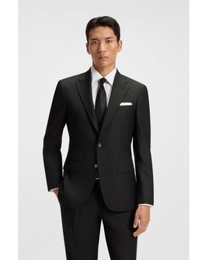 BOSS Slim-fit Jacket In Virgin Wool With Stretch - Black