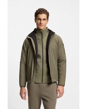 BOSS Water-Repellent Jacket With Adjustable Hem - Green