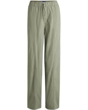 HUGO Relaxed-Fit Hose Aus Baumwoll-Canvas - Grün