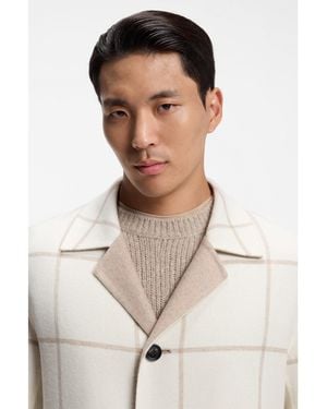 BOSS Reversible Relaxed-Fit Coat - Multicolour