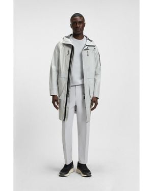 BOSS Water-Repellent Parka Jacket With Sealed Seams - White