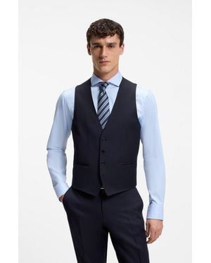 BOSS One Slim-Fit Waistcoat - Blue