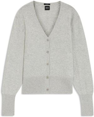 BOSS Relaxed-Fit Cardigan - Grey