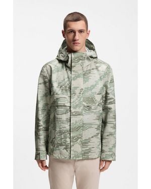 BOSS Relaxed-Fit Water-Repellent Jacket - Green