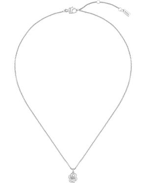 BOSS Tone Necklace With Double B Monogram Pendant - Metallic