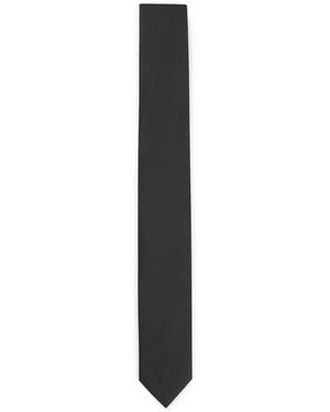HUGO Silk-Blend Tie With Jacquard Weave - Black