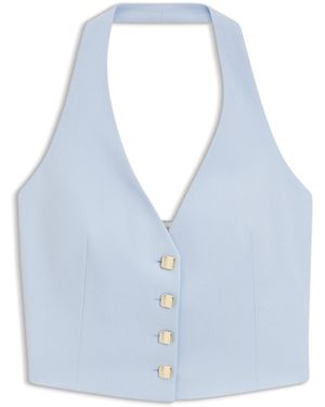 HUGO Chaleco Slim Fit Con Cuello Halter - Azul