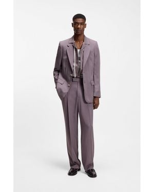 BOSS Relaxed-Fit Suit Jacket - Purple