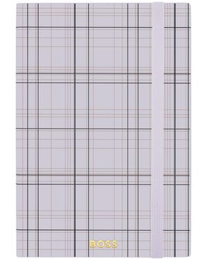 BOSS Cuaderno A5 Con Estampado De Cuadros En Y Logo Estampado Dorado - Multicolor