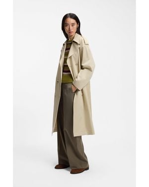 BOSS Relaxed-Fit Trench Coat - Metallic