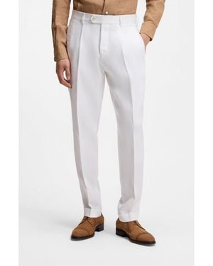BOSS Regular-Fit Trousers - White