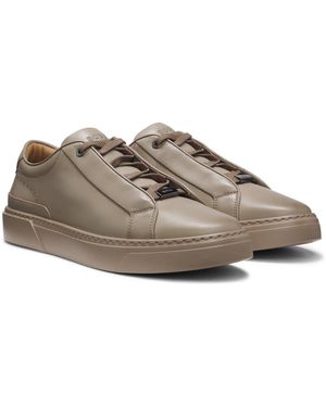 BOSS Gary Sneakers Aus Gebürstetem Leder Mit Elastischen Schnürsenkeln - Braun