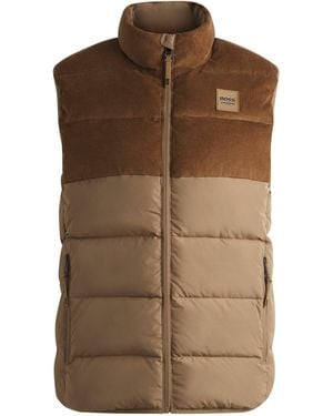 BOSS Equestrian Waterproof Padded Gilet With Panel - Brown