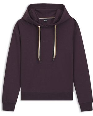 BOSS Hoodie Met Logodetail - Paars