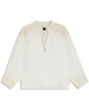 BOSS Regular-Fit Blouse - White