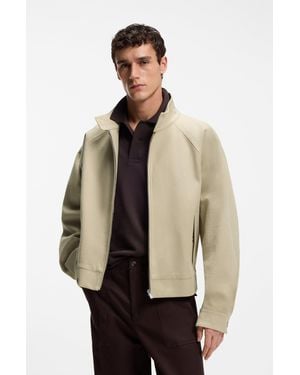 BOSS Light Beige Men's Casual Jackets Size 38r - Natural