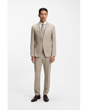 BOSS Khaki Men's Business Suits Size 42l - Natural