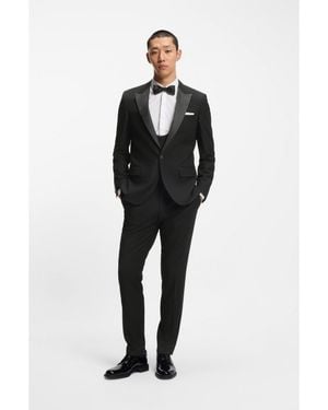 HUGO Three-Piece Slim-Fit Suit - Black