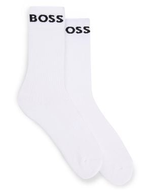 BOSS Kurze Socken Aus Stretch-Gewebe Im Zweier-Pack - Weiß