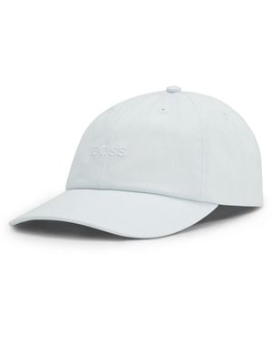 BOSS Cotton-Twill Cap With Embroidered Logo - White
