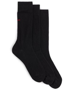 HUGO Everyday Cotton Blend Logo Socks - Black