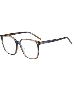 BOSS Havana-Acetate Optical Frames With Double B Monograms - Metallic