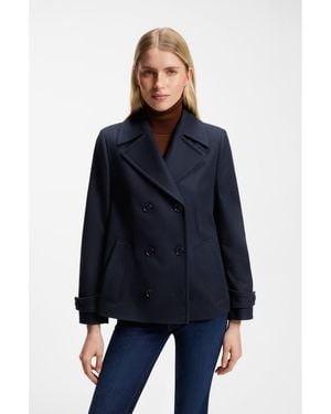 BOSS Short-Length Peacoat - Blue
