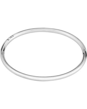 BOSS Tone Bangle With Logo Detail - Metallic
