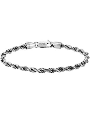 BOSS Tone Cuff With Rope-Style Chain - White