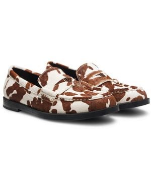 HUGO Semi-Squared Loafers With Tonal Hardware - Brown