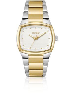 HUGO Telly Zweifarbige Uhr Mit Retro-Inspiriertem Gehäuse - Mettallic