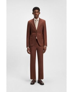 BOSS Two-Piece Slim-Fit Suit - Brown