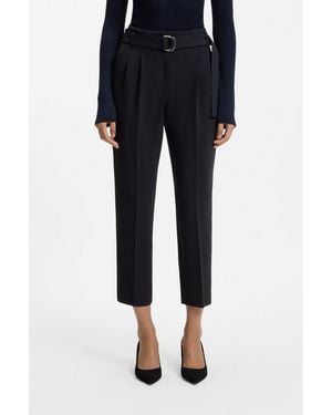 BOSS Regular-Fit Cropped Trousers - Blue