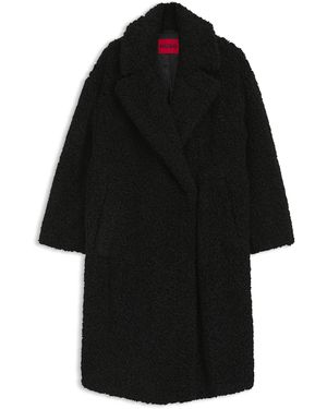HUGO Abrigo Oversize Fit De Imitación De Piel - Negro