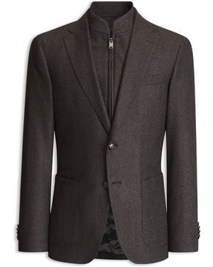 BOSS Cazadora Slim Fit Con Cremallera En El Interior - Negro