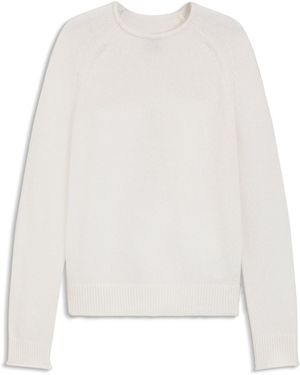 BOSS Pull En Laine Mélangée À Col Roulotté Et Poignets - Blanc