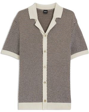 BOSS Regular-Fit Vest Van Katoen - Meerkleurig
