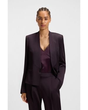 BOSS Regular-Fit Tuxedo Blazer With Shawl Lapels - Blue