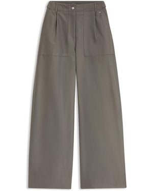 BOSS Hose Aus Baumwoll-Denim Mit Weitem Beinverlauf - Grau