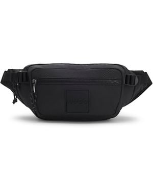 HUGO Ripstop Belt Bag With Split-Logo Patch - Black