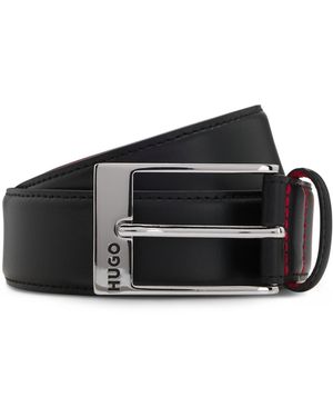 HUGO Patent-Leather Belt With Lining - Black