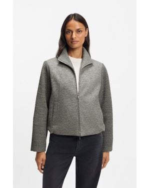 BOSS Gray Women's Tailored Jackets Size 4