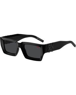 HUGO Sunglasses With Stacked-Logo Temples - Black