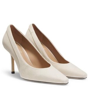 BOSS Suede Court Shoes With Comfort Insole - White