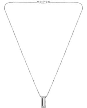 BOSS Brushed And Polished Necklace - Metallic