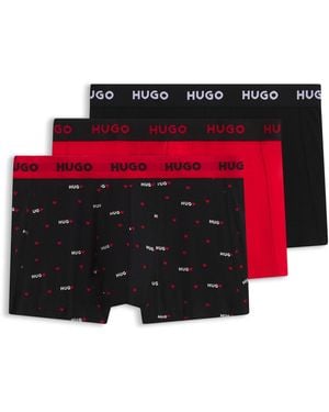 HUGO Lot De Trois Boxers Courts - Rouge