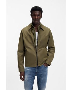 HUGO Oversized-Fit Overshirt - Green