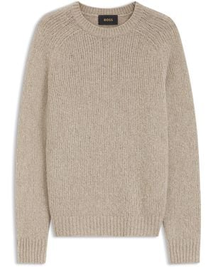 BOSS Relaxed-Fit Pullover Aus Reinem Kaschmir - Natur