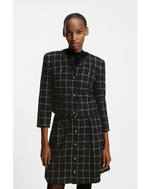 HUGO Patterned Women's Cropped Jackets Size 6 - Black