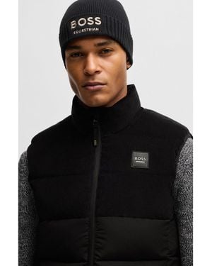 BOSS Equestrian Fisherman Beanie Hat - Black
